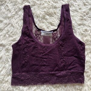 Urban Outfitters Deep Purple Lace Bandeau